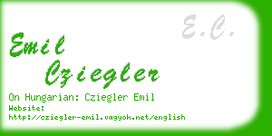 emil cziegler business card